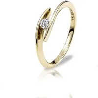 Adam & Eve Verlobungsring Brillantring 375/- Gelbgold 0,08 ct. (Diamantring AE08 mit Ringbox), inklusive Echtheitszertifikat - Gravur möglich