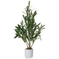 Kunstbaum Künstlicher Olivenbaum im Topf 60cm/120cm/135cm große Olivenbaum, GarveeMore, Höhe 60 cm, Kunstpflanze Deko für Wohnzimmer & Garten