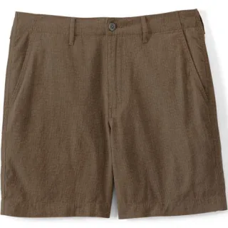 Soft Ease Classic Fit Leinenmix-Shorts für Herren, 18 cm, Herren, size: regular, Braun, Leinen/Baumwoll-Mischung, by Lands' End