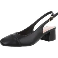 Ital-Design Elegante Slingbacks für jeden Anlass – Komfort & Stil Schnürpumps (89092239) Blockabsatz Pumps in Schwarz