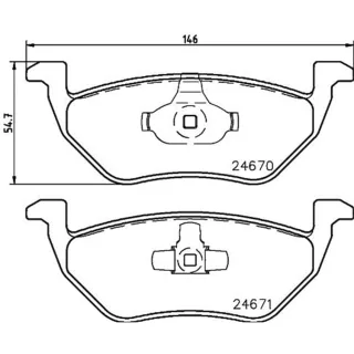 Hella Bremsbel?ge hinten Ford Escape Ford Maverick Mazda Tribute