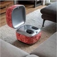 smartEC Shiatsu-Fußmassagegerät THE LOUNGER 2in1 Shiatsu Fußmassage Design-Sitzhocker / Pouf