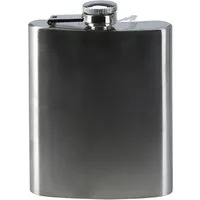 Excellent Houseware Flachmann, Flachmann 9,5x2,5x13cm 200ml Edelstahl Silber