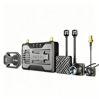 HGLRC Draco 1080P 60FPS HD FPV VTX System with 1W Dual Antenna, 15km Range, 60ms Latency, A1 170° / A2 160° Night, HDM1