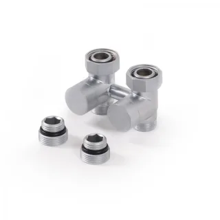 Terma Absperr-Verbunddurchgangsventil 50mm SC GW 3/4" (GZ 1/2")-GZ M22x1,5 , TGEOST002, Silber TGEOST002