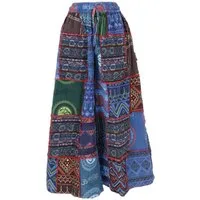 Guru-Shop Relaxhose Bequeme Palazzohose, weite Patchwork.. alternative Bekleidung