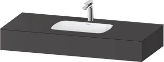 Duravit Qatego Einbauwaschtisch mit Konsole Graphit Matt 1200x550x170 mm - QA4692049490000 QA4692049490000