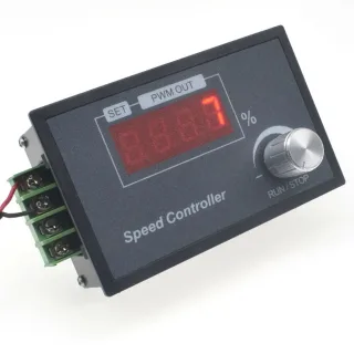 DC6-60V 30A Max DC Motor Speed Controller PWM Rotary Knob Encoder LED Digital Display Brush Motor Control Module 1-100kH