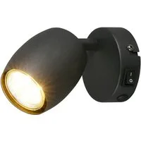 Reality Leuchten LED Wandstrahler, Dimmfunktion, LED wechselbar, Warmweiß, Innen Wandleuchte aus Metall mit Schalter, Spot schwenkbar, Höhe 14cm
