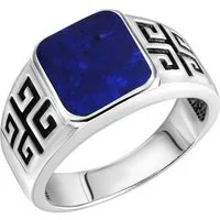 Vivance Fingerring 925/- Sterling Silber rhodiniert Lapislazuli