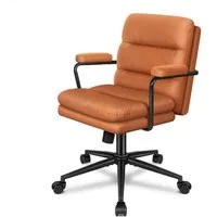 ALFORDSON Bürostuhl ergonomisch mit Lendenstütze, Chenille-Gewebe, Computerstuhl (1 St), Roll-Schwenk-Exekutiv-Armlehnenstuhl, Bequemer Schminkstuhl