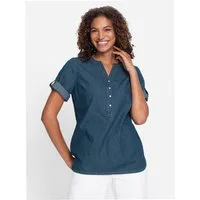 Witt Klassische Bluse Jeans-Tunika Kurzarm