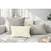 Amilian Dekokissen Sofakissen Cord-Optik 4er Set mit Füllung 2x 40x40 + 2x 35x45 cm, mit Füllung, Hotelverschluss, formstabil