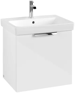 Villeroy & Boch Set LineUp 600mm mit Spiegelschrank Glossy White S00805DHR1