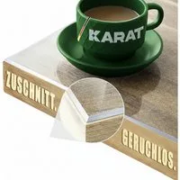 Karat Tischdecke Mattiert transparent Crystal – PVC Tischschutzfolie für Innen & Außen, zuschneidbare & robust Tischauflage, geruchlose Tischdecke