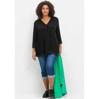Sheego T-Shirt 3/4-Arm-Shirt 3/4-Arm in leichter A-Linie