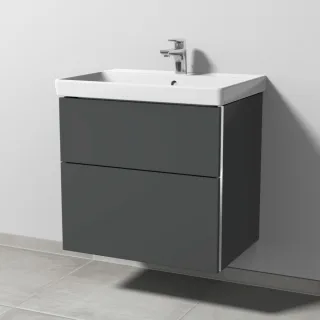 Sanipa 3way Waschtischunterbau zu Villeroy & Boch Avento Waschtisch mit 2 Auszügen, Anthrazit-Matt BR62222