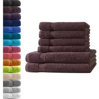 Hometex Premium Textiles Handtuch in Premium Qualität 500 g/m², Feinster Frottier-Stoff 100% Baumwolle, 2x Duschtuch + 4x Handtuch, weich, saugfähig, extra schwer & flauschig