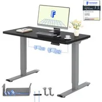 FLEXISPOT Schreibtisch Basic Plus höhenverstellbarer Schreibtisch mit Premium-Zubehör-Set (2 Motore & 2-Fach-Teleskop & 4 Höhenspeichertasten), MIT 25MM einteiliger Tischplatte, 120/140/160/180