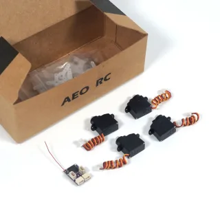 AEORC 1.7g Digital Servo High Speed High Torque X-Servo 1.00 Pin Plug with RX14 Receiver Set for Minimum RC Airplane