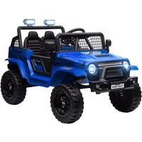 AIYAPLAY Elektro-Kinderauto mit Musikanschluss, 2,4G Fernbedienung, Scheinwerfer, Hupe, 3-5 km/h, Belastbarkeit 25 kg, (1-tlg), für Kinder 3-6 Jahre, Blau