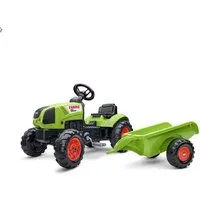 Falk Toys Trettraktor Falk F2040A Claas Traktor mit Anhänger