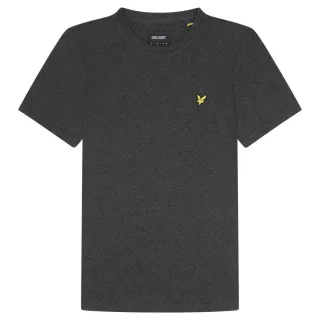 Lyle & Scott T-Shirt mit Logo auf der Brust, Anthrazit meliert
