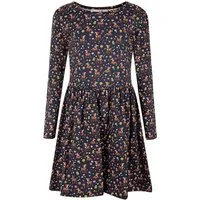 happy girls A-Linien-Kleid Happy girls Kleid Rehkitz Langarm navy (kein Set, 1-tlg)