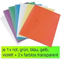 TimeTEX Dokumententasche Set Dokumentenmappen A4, 7-tlg., farbsortiert (7-tlg)