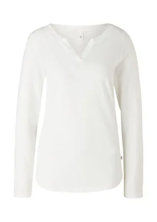 Q/S designed by - Langarmshirt im cleanen Look beige - Gr. - XS