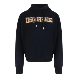 Dsquared2 Stencil Graffiti Logo Schwarzer Hoodie