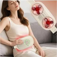 BBWL Massagegerät 360° Knetmassage mit Wärmefunktion 3 Intensitätsstufen, Rotlicht Therapie verstellbarer Gurt ergonomisch