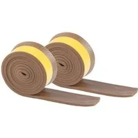 BURI Dichtlippe Türdichtung 2x ca.99cm braun selbstklebend Dichtung Zugluftstopper Dic, L: 99 cm