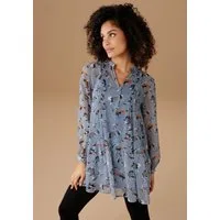 Aniston SELECTED Longbluse mit dekorativer Biesenverzierung