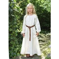 Battle Merchant Ritter-Kostüm Kinder Mittelalterkleid, Unterkleid Ana, natur, Gr. 146