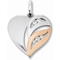 ONE ELEMENT Kettenanhänger Zirkonia Herz Herz Anhänger aus 925 Silber, Ein Geschenk von Herzen – zart, elegant & voller Symbolik