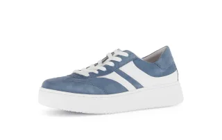 pius gabor - Sneaker low Materialmix Leder blau blau - Gr. - 7 UK