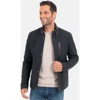 Lolus Lederjacke Jack Dunkelblau Braun Sportliche und feine Steppjacke aus Lammnappa Leder