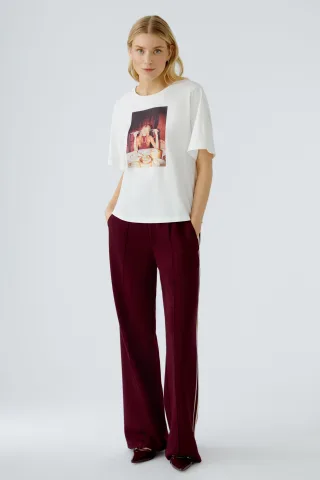 Oui - T-Shirt cloud dancer - Gr. - 40