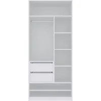 Marmex Möbel Garderobenschrank TRES 13B moderner offener Kleiderschrank mit zwei Schubladen 90x206x51 (2-St) Ankleidezimmer, Kleiderstange