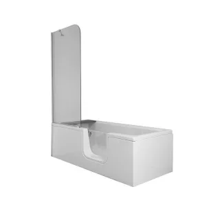 VitrA Conforma Badewanne 57930095000 170 x 75 cm, rechteckig mit Einstieg rechts, weiß, mit Whirlsystem