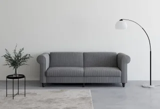 Dorel Home 3-Sitzer "Felix II, Schlafsofa 236cm, (Liegefläche 108x190cm), Rückenlehne" 3-fach verstellbar, Sitzhöhe 46 cm, Cord