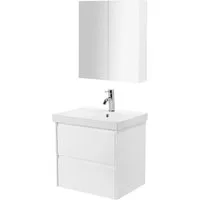 welltime Badmöbel-Set Clarence, Waschplatz mit 2 Auszügen und Softclose Breite 60cm & 80cm