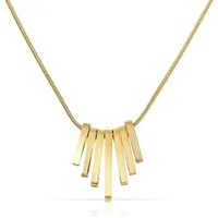 Made by Nami Kette mit Anhänger Schlangenkette Gold, 40 + 5 cm Wasserfest Boho Schmuck Damen