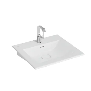 VitrA New Metropole Möbelwaschtisch wandgebunden rechteckig 60 x 53 cm mit Hahnloch,7537B401-7210 7537B401-7210