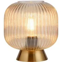 SCHÖNER WOHNEN-Kollektion LED Tischleuchte NAMI, Ein-/Ausschalter, ohne Leuchtmittel, SCHÖNER WOHNEN Kollektion, Schnurschalter, geriffeltes Glas