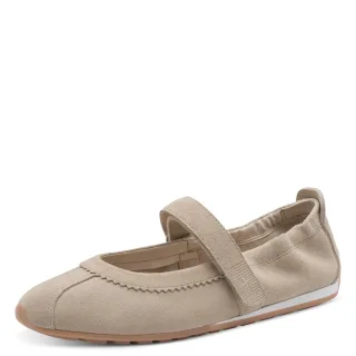 Tamaris - Da.-Ballerina beige suede - Gr. - 41