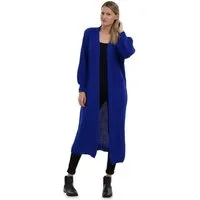 malito more than fashion Longstrickjacke malito Damen Strickmantel, schicker Cardigan, moderne Wollmantel, offene lange Strickjacke in Grobstrick-Optik