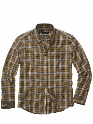Mey & Edlich Herren Transformiertes Flanellhemd Braun 70 % Baumwolle, 25 % Polyester, 5 % andere Fasern