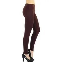 YESET Leggings Damen Leggings Leggins lang hoher Bund braun S (1-tlg)